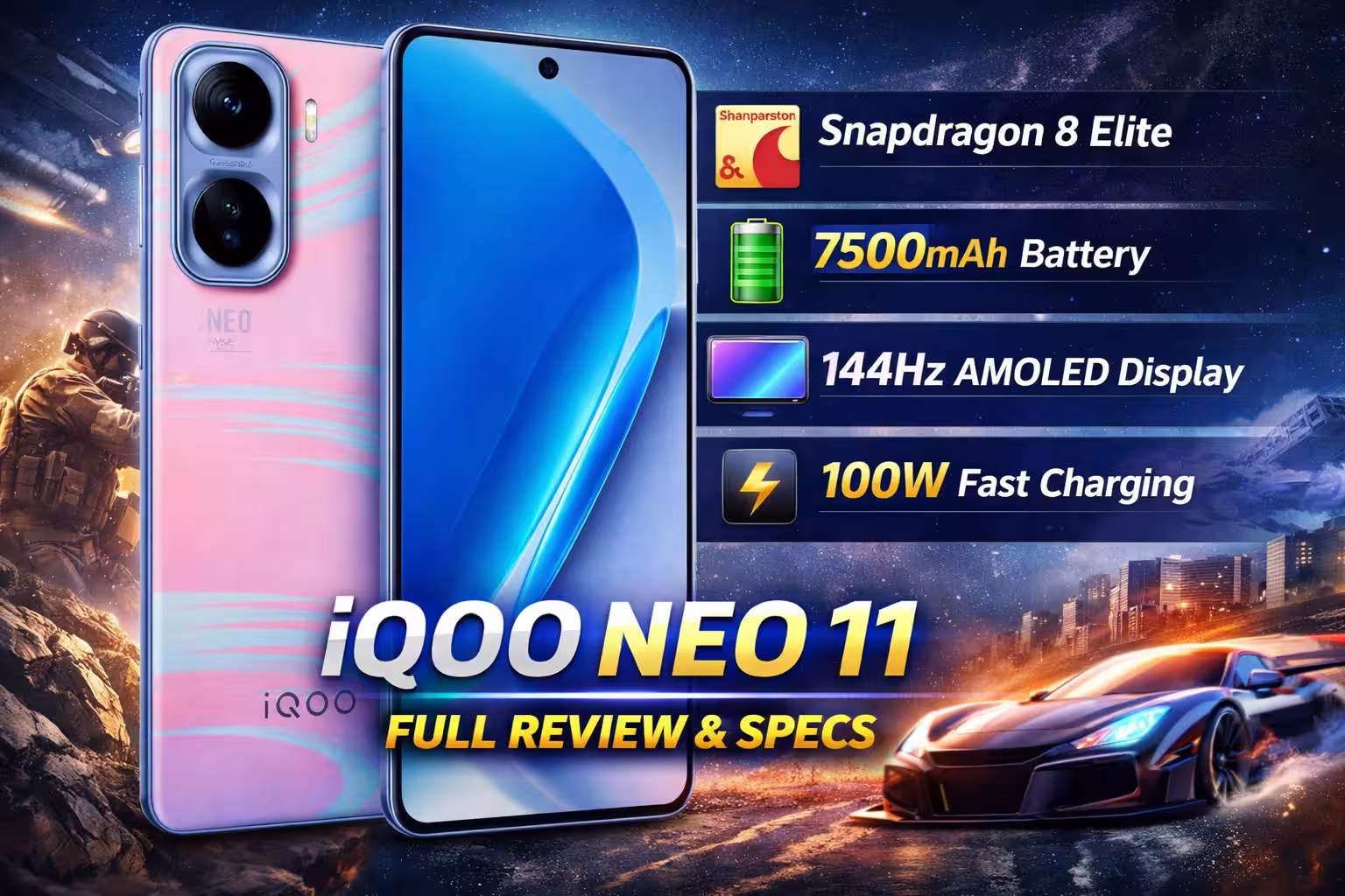 iQOO Neo 11 Full Specifications, Review, Price in India (2026)